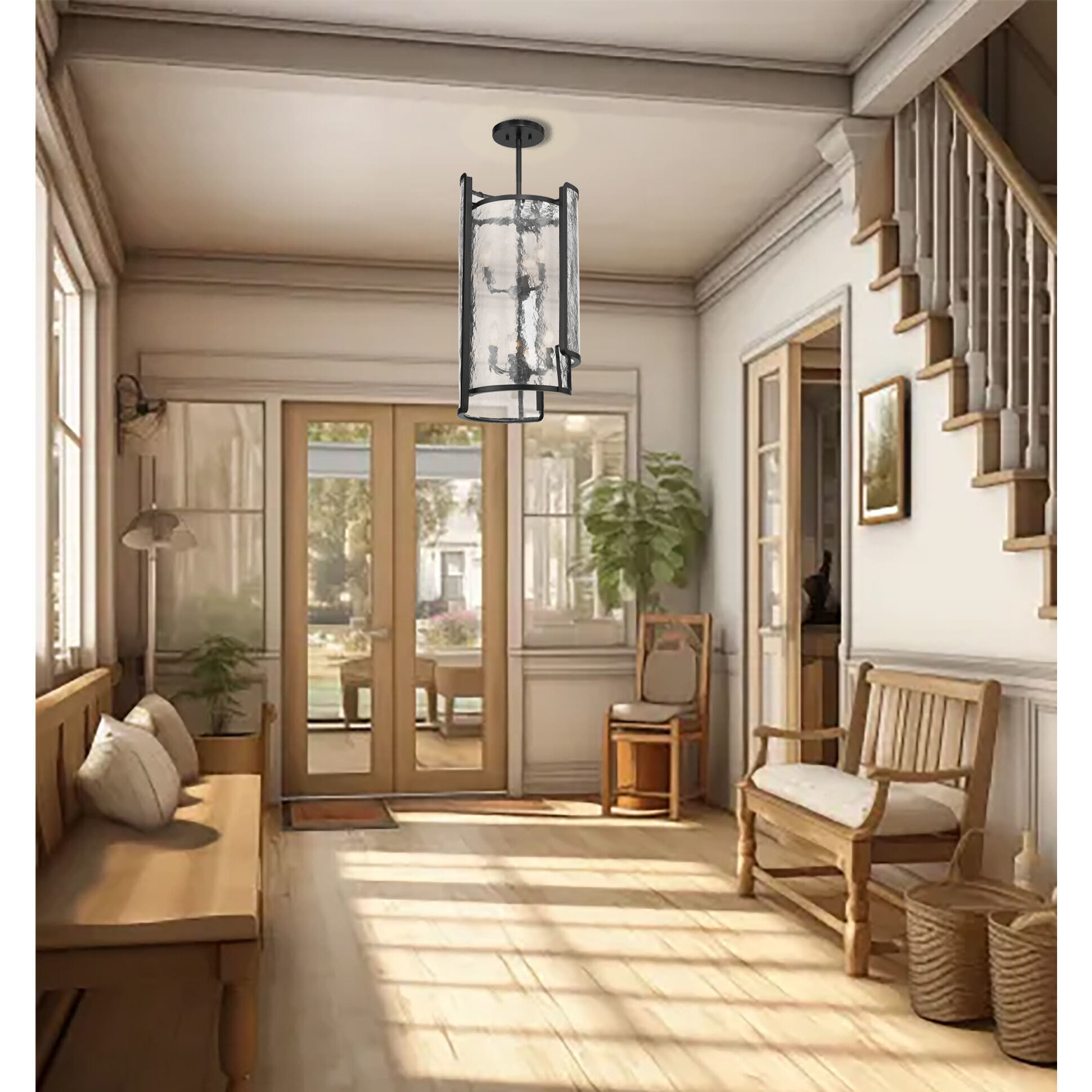 Bella Collina 6 Light 14 inch Coal Foyer Pendant Ceiling Light