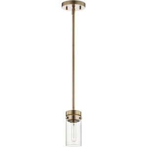 Intersection 1 Light 4 inch Burnished Brass Mini-Pendant Ceiling Light
