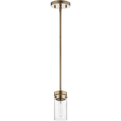 Intersection 1 Light 4 inch Burnished Brass Mini-Pendant Ceiling Light