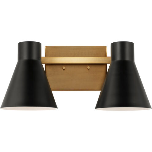 Towner 2 Light 15.75 inch Satin Brass Wall Bath Fixture Wall Light