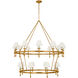 Chapman & Myers Classic LED 57.25 inch Antique-Burnished Brass Two-Tier Ring Chandelier Ceiling Light