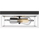 Canada 2 Light 12 inch Black & Chrome Flush Mount Ceiling Light