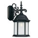 Main Street 1 Light 16 inch Black Outdoor Wall Lantern