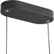 Faroe Linear Pendant Ceiling Light in Flecked Black/Grey