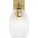 HABLE Serafina 1 Light 4.88 inch Burnished Brass Sconce Wall Light