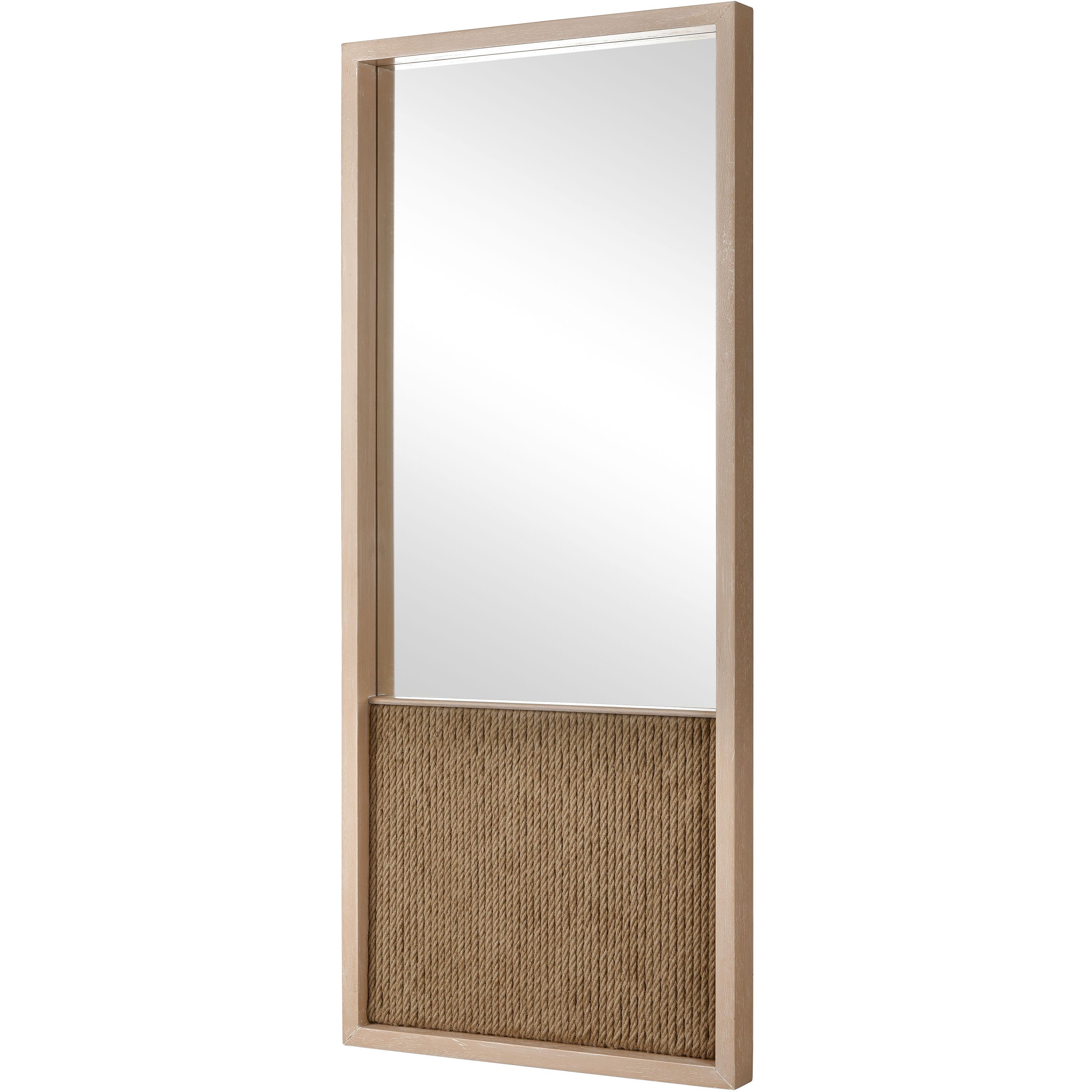 Latham 56 X 24 inch Natural and Mirror Wall Mirror