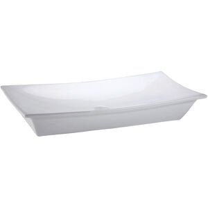 Ceramic Vessel Sink 31.5 X 15.5 X 5.5 inch White Bathroom Sink, Rectangle