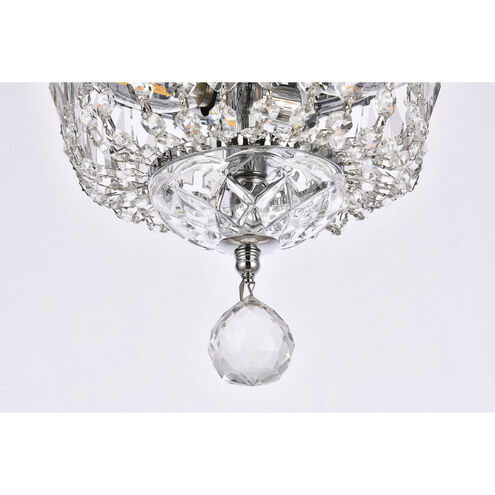 Tranquil 2 Light 8 inch Chrome Flush Mount Ceiling Light in Royal Cut