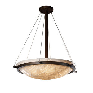 Porcelina 6 Light 27 inch Dark Bronze Pendant Bowl Ceiling Light in Bamboo, Incandescent