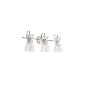 Mila 3 Light 24 inch Polished Nickel Vanity Light Wall Light