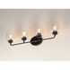 Acadia 4 Light 35 inch Black Bath Vanity Wall Light