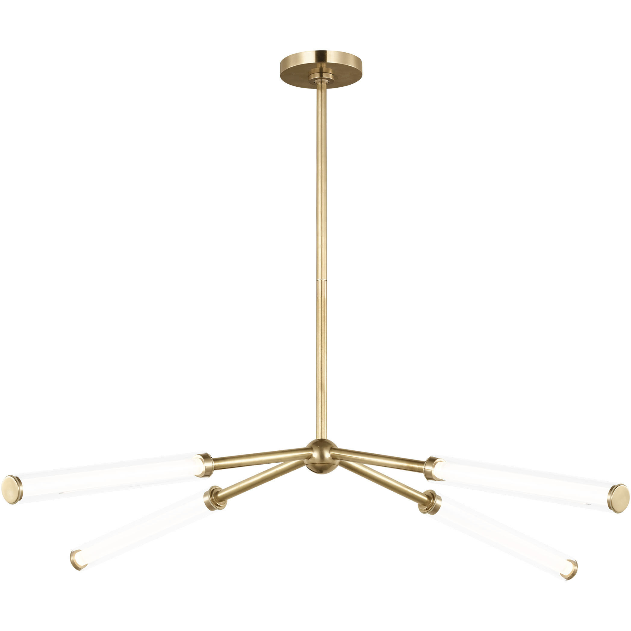 Sean Lavin Poza LED 40 inch Hand-Rubbed Antique Brass Chandelier Ceiling Light