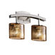 Fusion 2 Light 15.5 inch Polished Chrome Bath Bar Wall Light in Cylinder with Flat Rim, Incandescent, Mercury Fusion