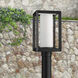 Smyth 1 Light 7.5 inch Natural Black Outdoor Post in Opal Glass