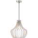 Wood 1 Light 24 inch White Pendant Ceiling Light