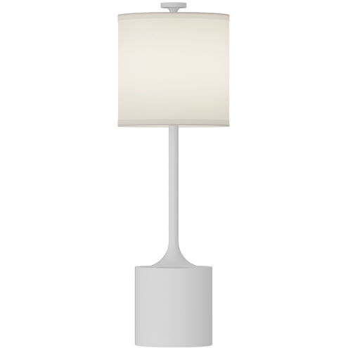 Alora Mood Issa 26.38 inch 1.00 watt White and Ivory Linen Table Lamp Portable Light in White with Ivory Linen