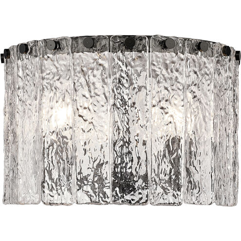 Glacier 3 Light 12.5 inch Matte Black Flush Mount Ceiling Light