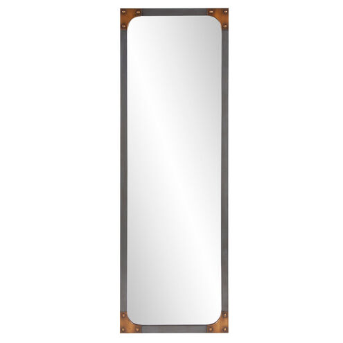 Atlas 72 X 24 inch Gunmetal Gray Wall Mirror