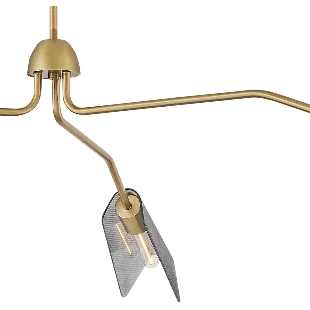 Altman 3 Light 60 inch Lacquered Brass Chandelier Ceiling Light