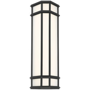 Monte 1 Light 21 inch Satin Black Outdoor LED Wall Sconce