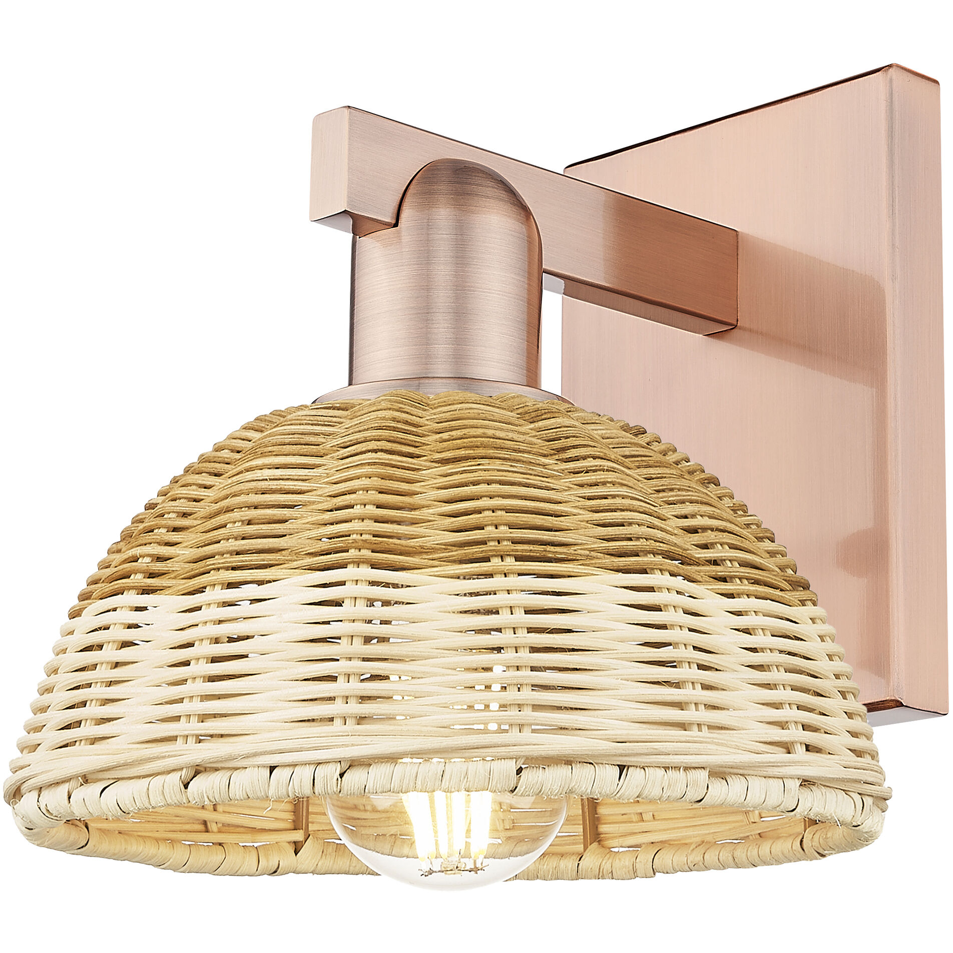 Natural Ballston Dome Sconce Wall Light in Antique Copper
