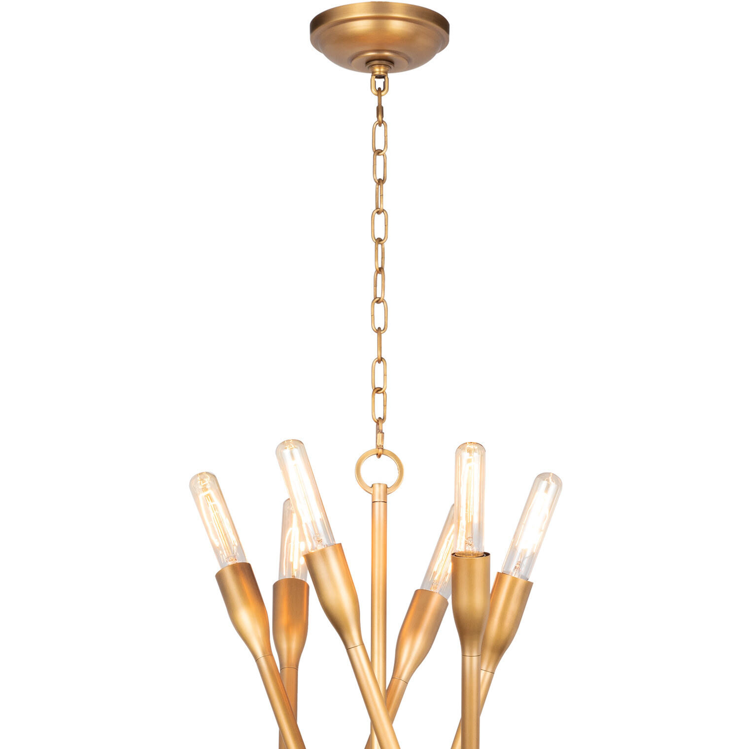 Cobra 12 Light 43 inch Natural Brass Chandelier Ceiling Light, Large