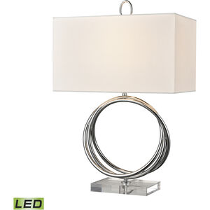Eero 24 inch 9.00 watt Chrome with Clear Table Lamp Portable Light