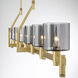 Decato 7 Light 8.5 inch Brushed Gold Chandelier Ceiling Light