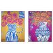 Florals Collection Blue Framed Art