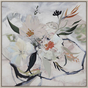 Daye White/Beige/Blue Canvas Art