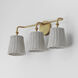 Baja 3 Light 24.25 inch Natural Aged Brass Bath Vanity Wall Light