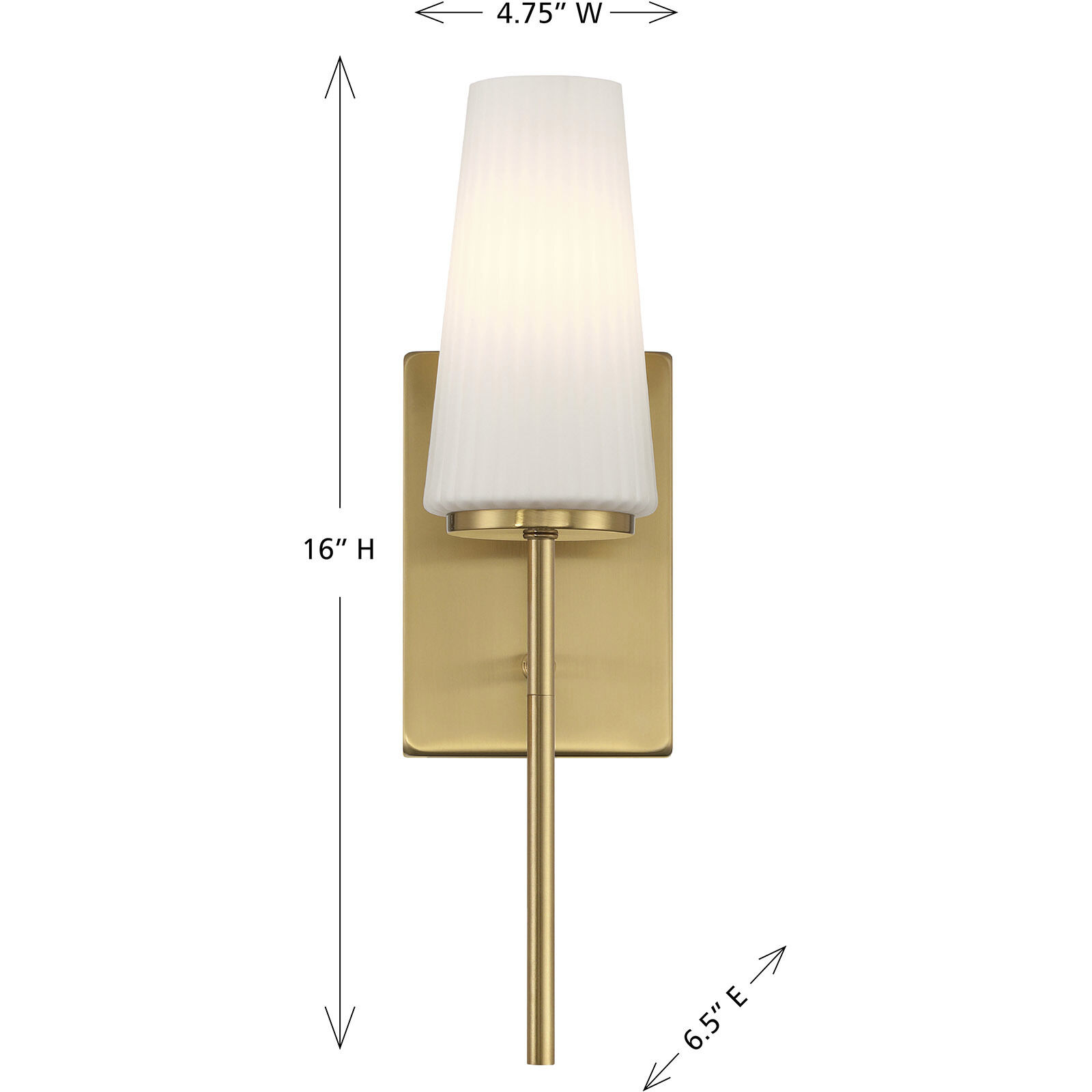 Transitional 1 Light 4.75 inch Natural Brass Wall Sconce Wall Light