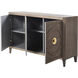 Brooks Straight Grain Ash Veneer In Gray Cabinet 