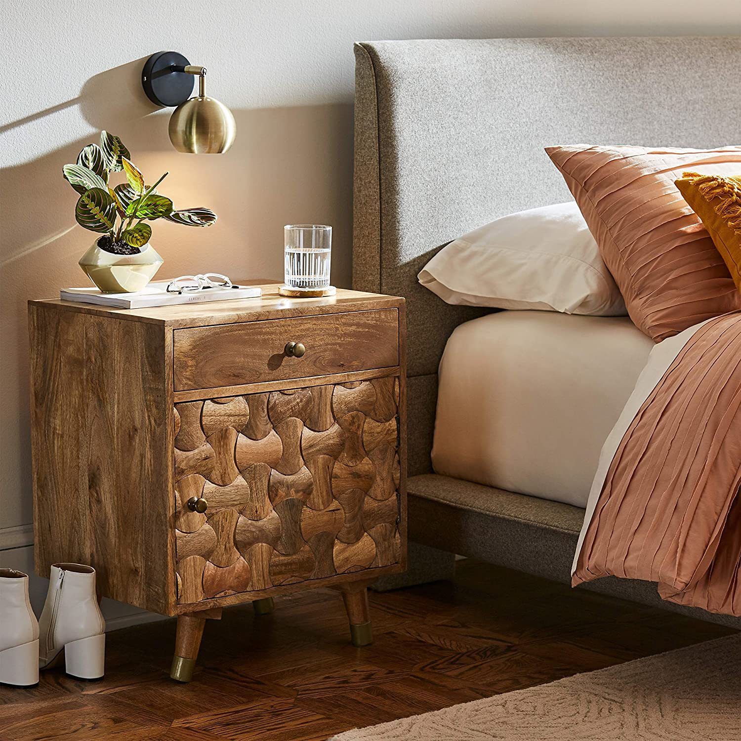 Sophia LED 4.75 inch Brass/Steel/Black Wall Light