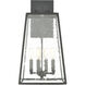 Meditterano 4 Light 22 inch Matte Black Outdoor Wall Sconce