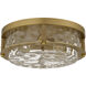Baltic 3 Light 15.75 inch Brushed Gold Flush Mount Ceiling Light