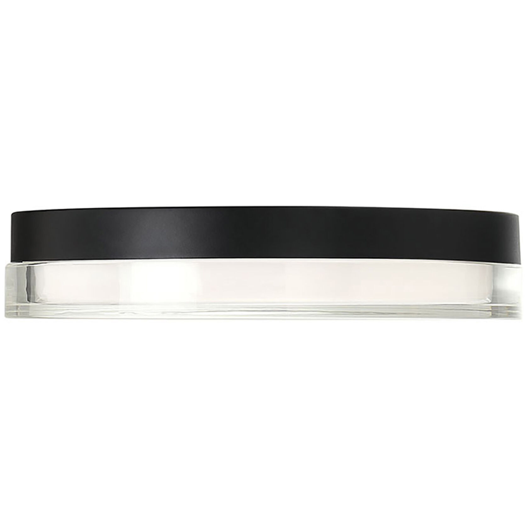 Dot LED 12.13 inch Black Flush Mount Ceiling Light in 3000K, dweLED
