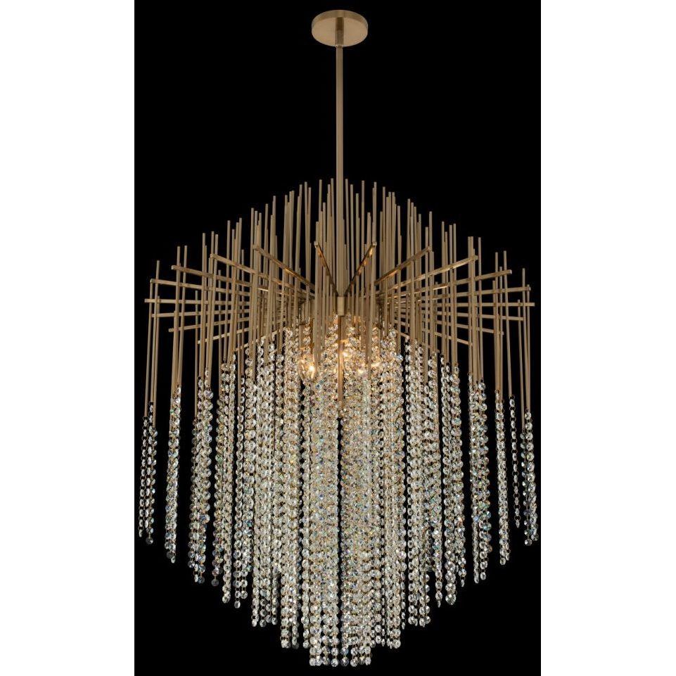 Estrella 8 Light 32 inch Brushed Champagne Gold Pendant Ceiling Light