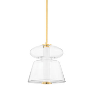 Palermo LED 13 inch Aged Brass Pendant Ceiling Light, Small
