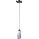 Milan 1 Light 3 inch Satin Nickel Mini Pendant Ceiling Light in Snow White Glass, Incandescent