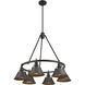 Yep Orwell 29 inch 60.00 watt Matte Black Chandelier Ceiling Light in Rubbed Bronze
