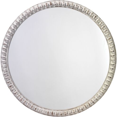 Audrey Beaded 30 X 30 inch White Wood Mirror