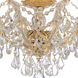 Maria Theresa 5 Light 19 inch Gold Semi Flush Ceiling Light in Clear Hand Cut
