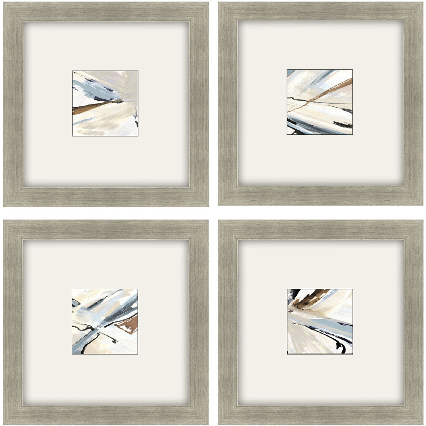 Abstract Blue and Brown Framed Art, Propac