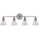 Madison 4 Light 35 inch Brushed Nickel Vanity Light Wall Light