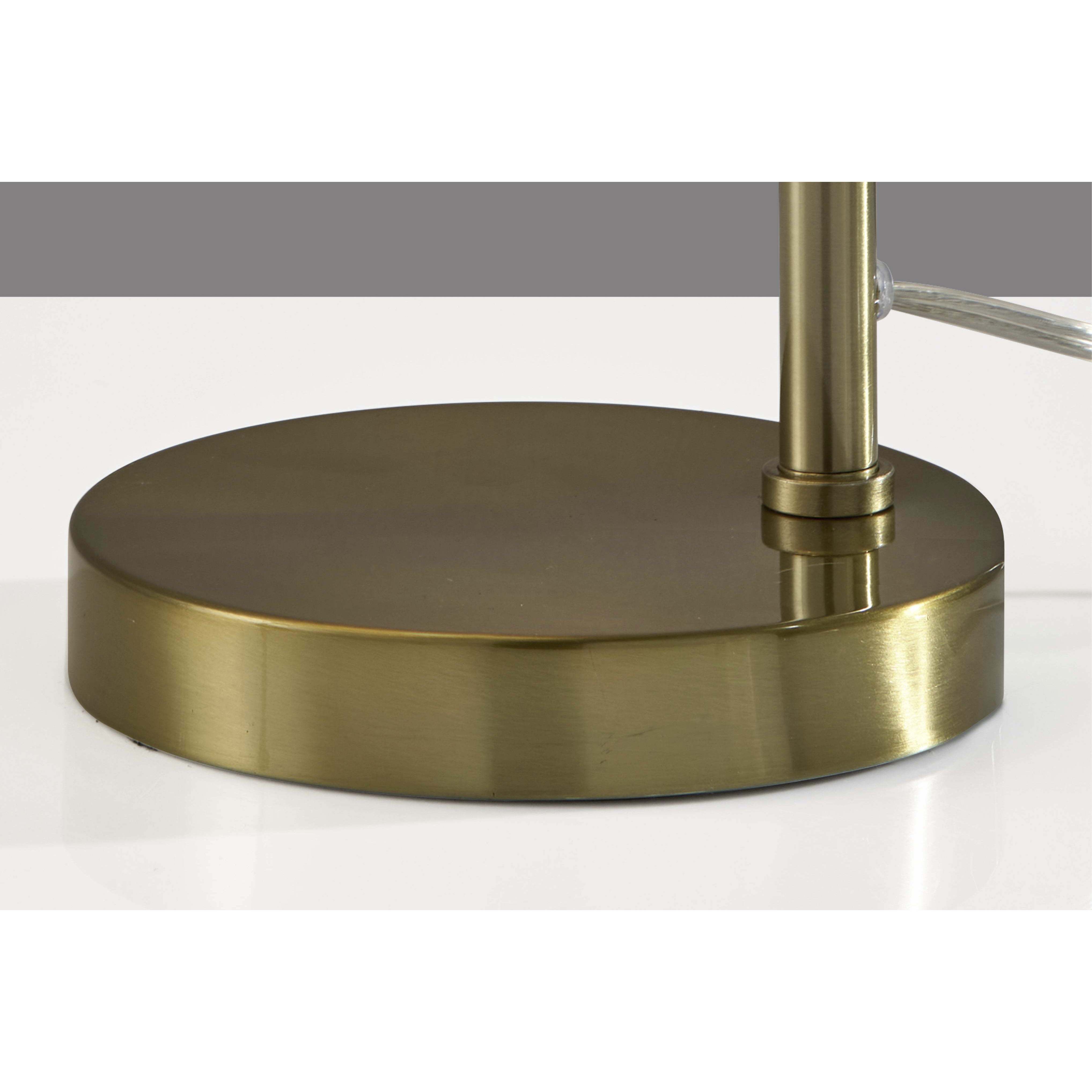 Thalia 25 inch 60.00 watt Antique Brass Table Lamp Portable Light, Simplee Adesso