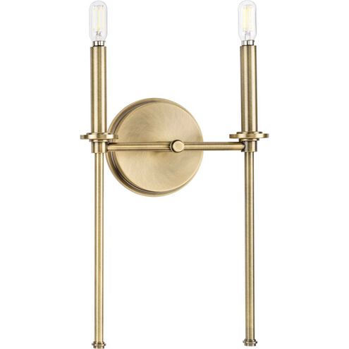 Elara 2 Light 4 inch Vintage Brass Wall Bracket Wall Light