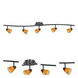 Serpentine 5 Light 120V Dark Bronze Rail Fixture Ceiling Light