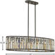 Gemma LED 45 inch Vintage Bronze Foyer Light Ceiling Light, Linear & Oval