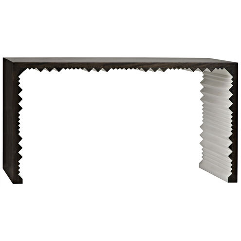 Nelson 60 X 14 inch Ebony Walnut and White Console in Ebony with White